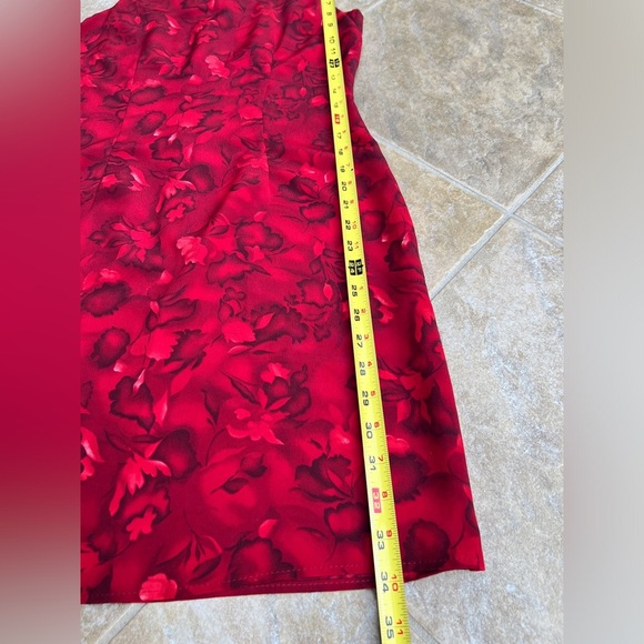 Vintage 90s Reitman’s Red Floral Mini Dress Coquette Soft Girl Summer Festival M - Picture 7 of 10